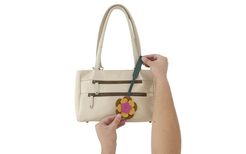 Yellow Multi Daisy Bag Charm, , large